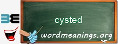 WordMeaning blackboard for cysted